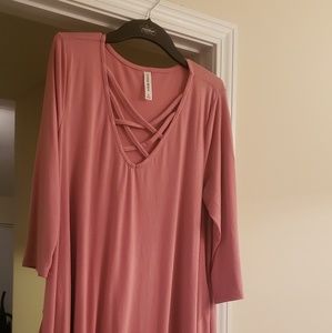 Comfy Rose swing dress